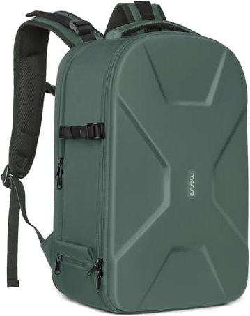 MOSISO Camera Backpack, DSLR/SLR/Mirrorless Photography Camera Bag 15-16 inch Waterproof Hardshell Case with Tripod Holder&Laptop Compartment Compatible with Canon/Nikon/Sony, Emerald Green