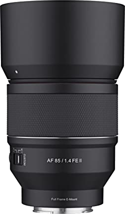 SAMYANG 85mm F1.4 AF Series II Full Frame Telephoto Auto Focus Lens for Sony E (SYIO85SE2-E), Black