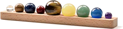 Personalized Master Solar System 9 Planets Natural Gemstones Sphere with Wooden Stand Gift Box Desk Ornaments Home Decorations
