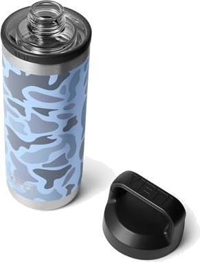 YETI Rambler 18 oz Bottle, Vacuum Insulated, Leakproof, Stainless Steel with Chug Cap, Blue Camo