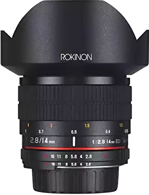 Rokinon FE14M-C 14mm F2.8 Ultra Wide Lens for Canon (Black)