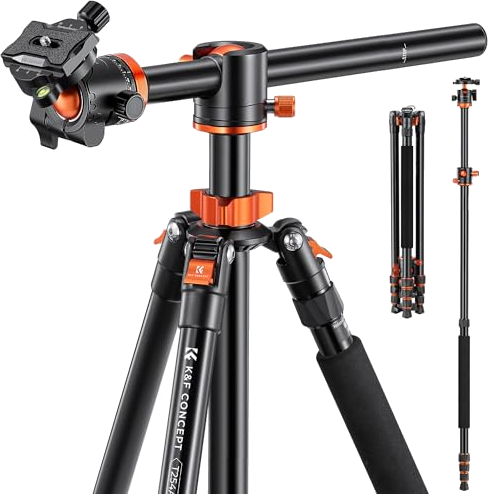 K&F Concept 94 Inch Camera Tripods 4 Section Ultra High Aluminum Professional Detachable Monopod Tripod with 360 Degree Ball Head Quick Release Plate for DSLR SLR Cameras T254A8+BH-28L (SA254T1)
