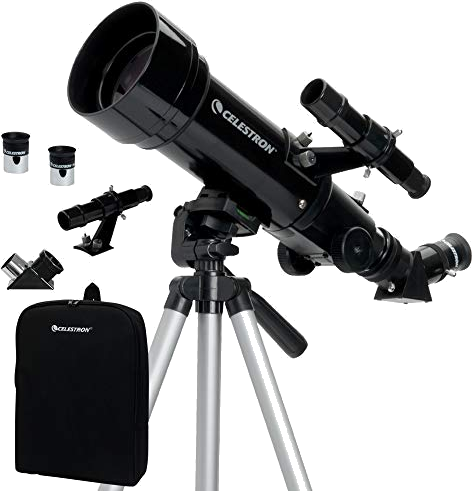 Celestron 70mm Travel Scope Portable Refractor Telescope Fully-Coated Glass Optics Ideal Telescope for Beginners BONUS Astronomy Software Package