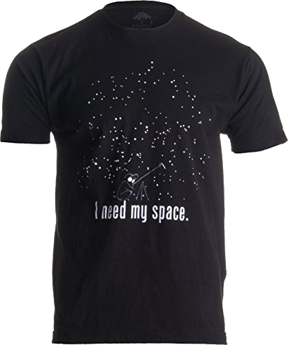 Ann Arbor T-shirt Co. I Need My Space | Funny Astronomy, Space Humor Astronomer NASA Unisex Adult,XL Black