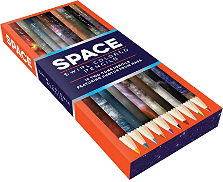 Space Swirl Colored Pencils: 10 Two-Tone Pencils Featuring Photos from NASA