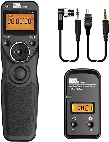 Remote Shutter Release Compatible for Nikon, Wireless Shutter Release Timer Remote Control Pixel TW-283 DC0/DC2 Compatible for Nikon D5200 D5300 D7100 D850 D800 D750 D610