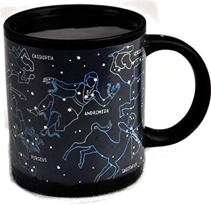 The Unemployed Philosophers Guild Heat Changing Constellation Mug - Add Coffee or Tea and 11 Constellations Appear - Comes in a Fun Gift Box