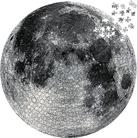 MaxRenard Game 1000 Pieces Jigsaw Puzzle Round Puzzle Toy The Moon