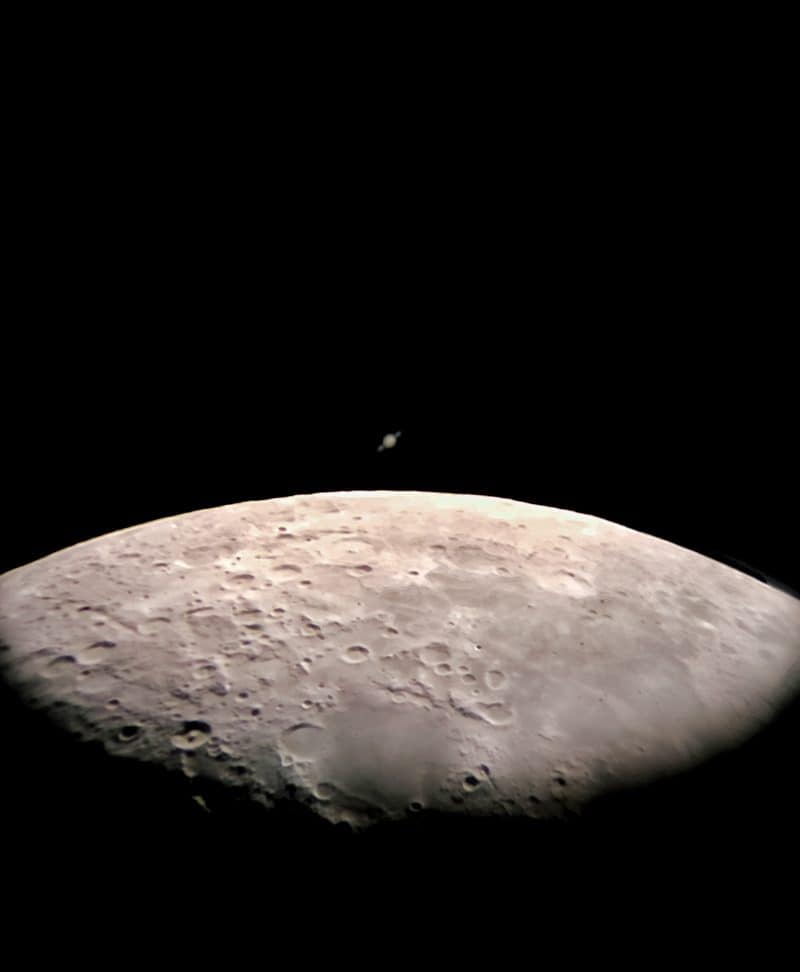 Saturn Moon Conjunction 2025 by Gleb Siz, Saturn above the moon