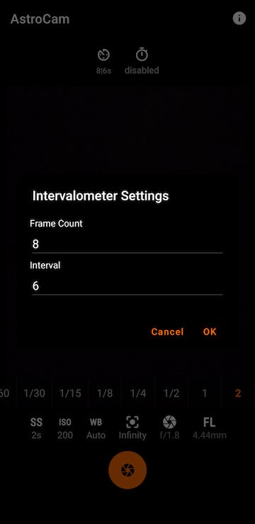 astrocam astrophotography app