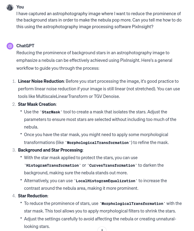 ChatGPT Teaching You How To Use Astrophotography Software