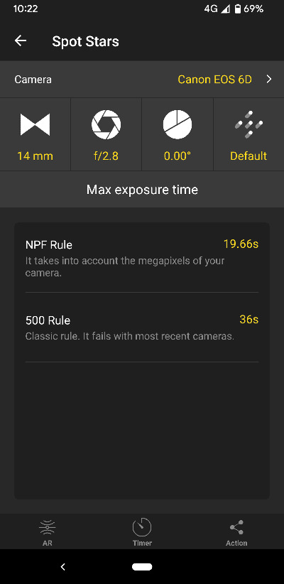 photopills npf rule