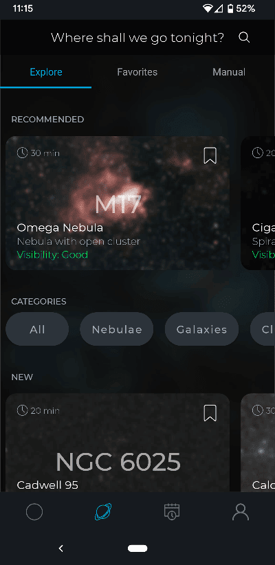 Vaonis Vespera Pro app