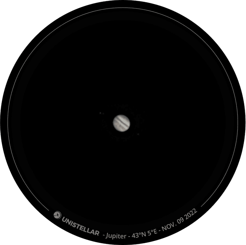 jupiter taken with a unistellar telescope