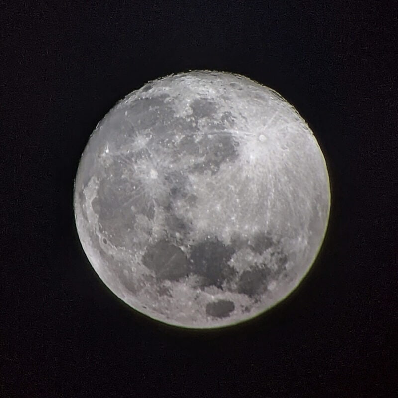 Photograph of the moon taken with the Vaonis Hestia (Image Credit: Anthony Robinson/Skies & Scopes)
