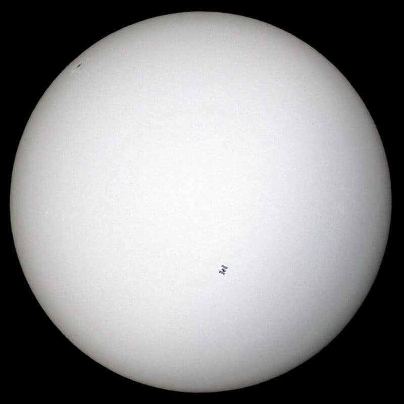 Solar ISS Transit 13 July 2021 (Image Credit: Robert Price)