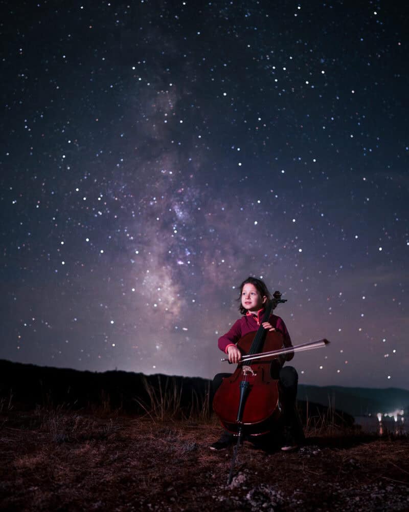 My little daughter Aya playing the cello (Image Credit: Mihail Minkov)