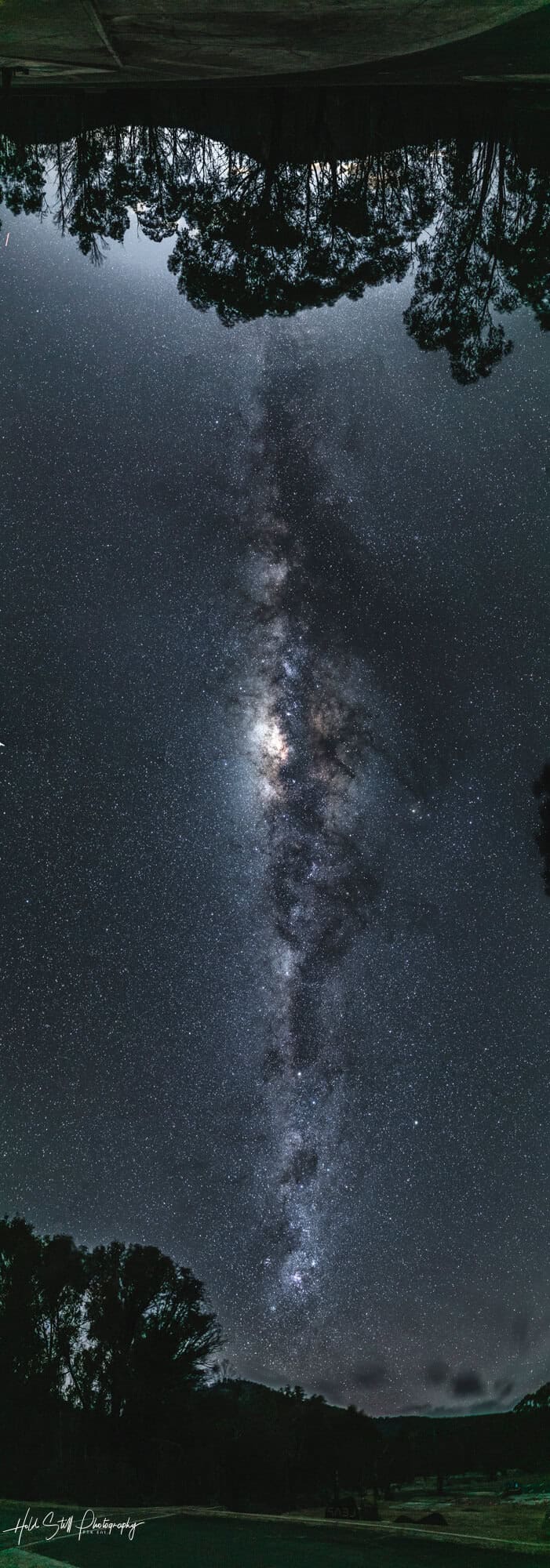 MilkyWayHorizons HoneysucklyCreekTrackingStation HoldStillPhotography