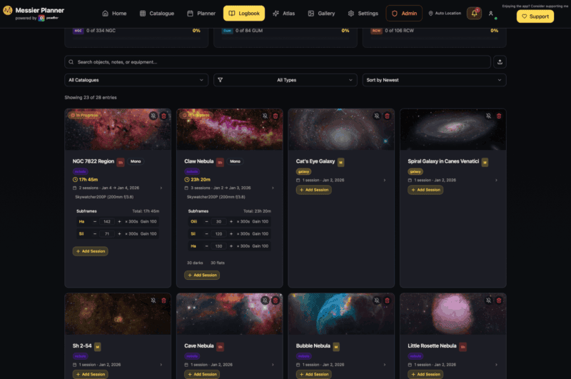Messier Planner