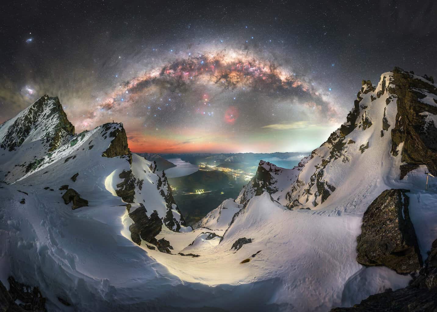 Night sky over the Remarkables, New Zealand by Tom Rae